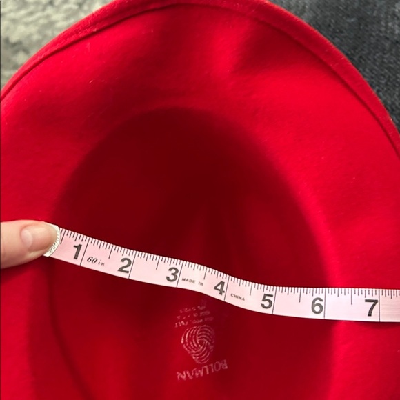 GEO W BOLLMAN RED 100% WOOL FELT VINTAGE  HAT  MADE IN USA main image 8